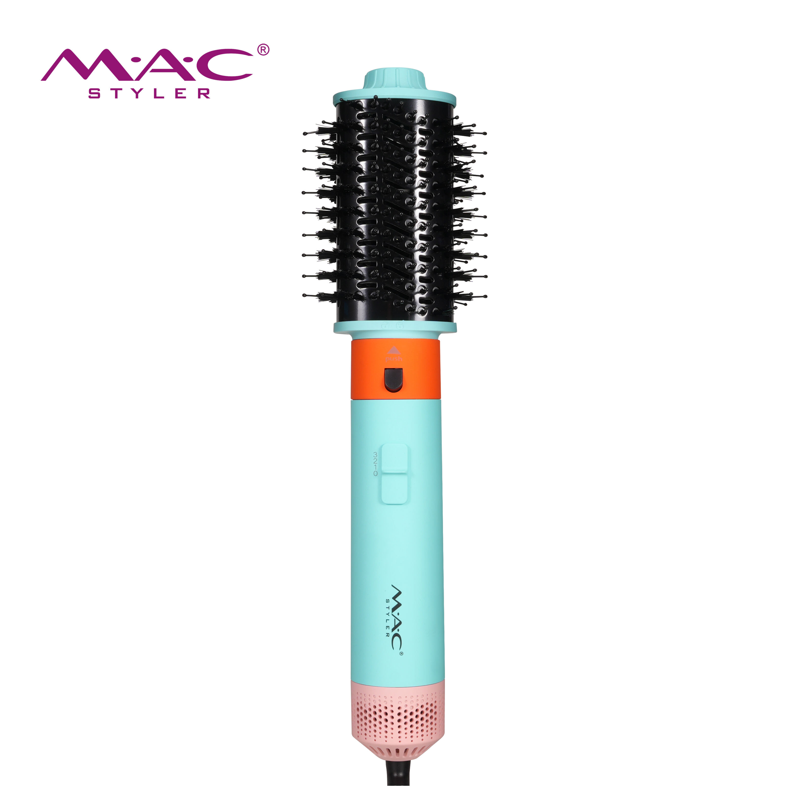 MAC Professional 6 in 1Nagative Ions Hair Straightener Comb Brush Automatically Electric Power Wraps Curls Sets