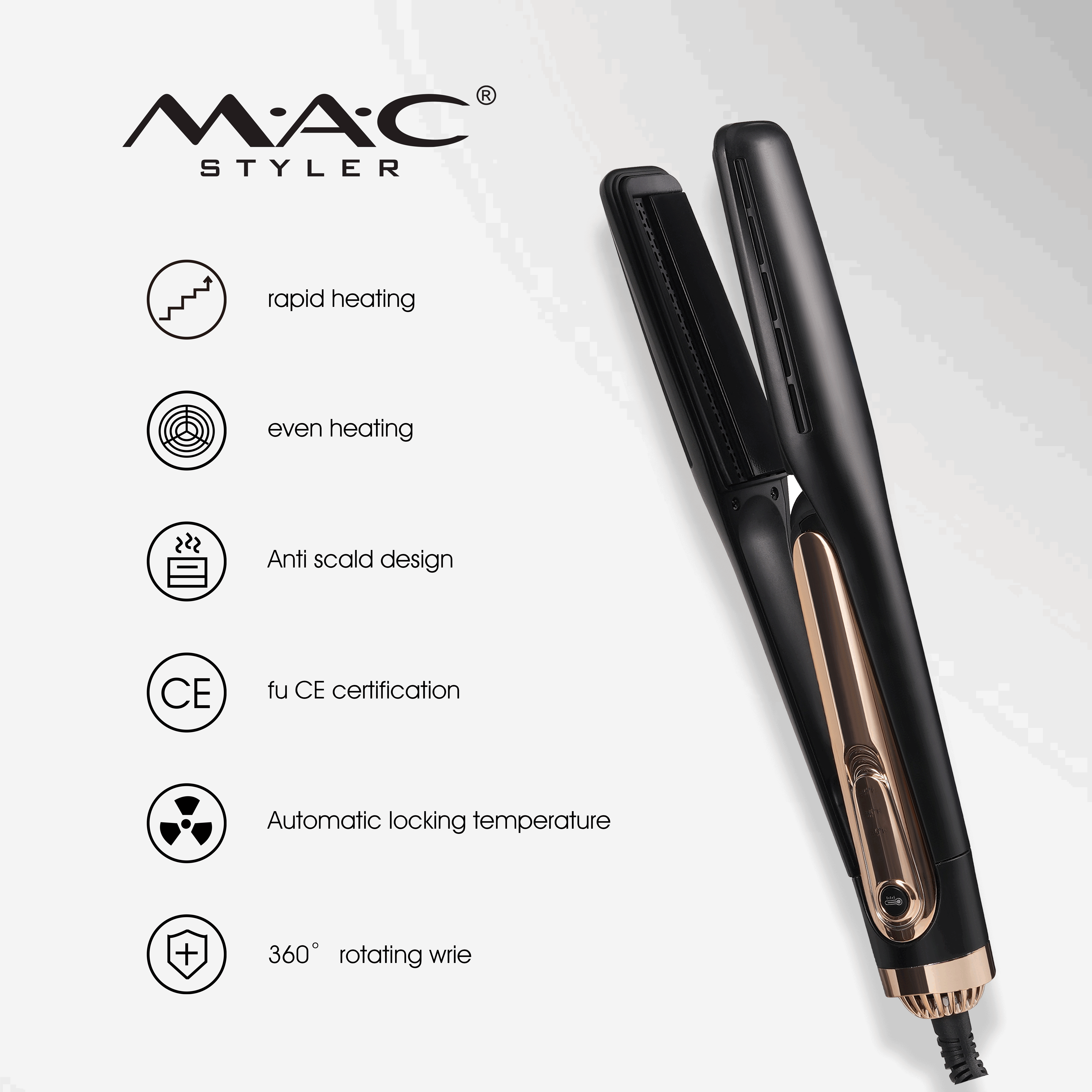 Wet to Dry Straightening Airflow Hair Straightener