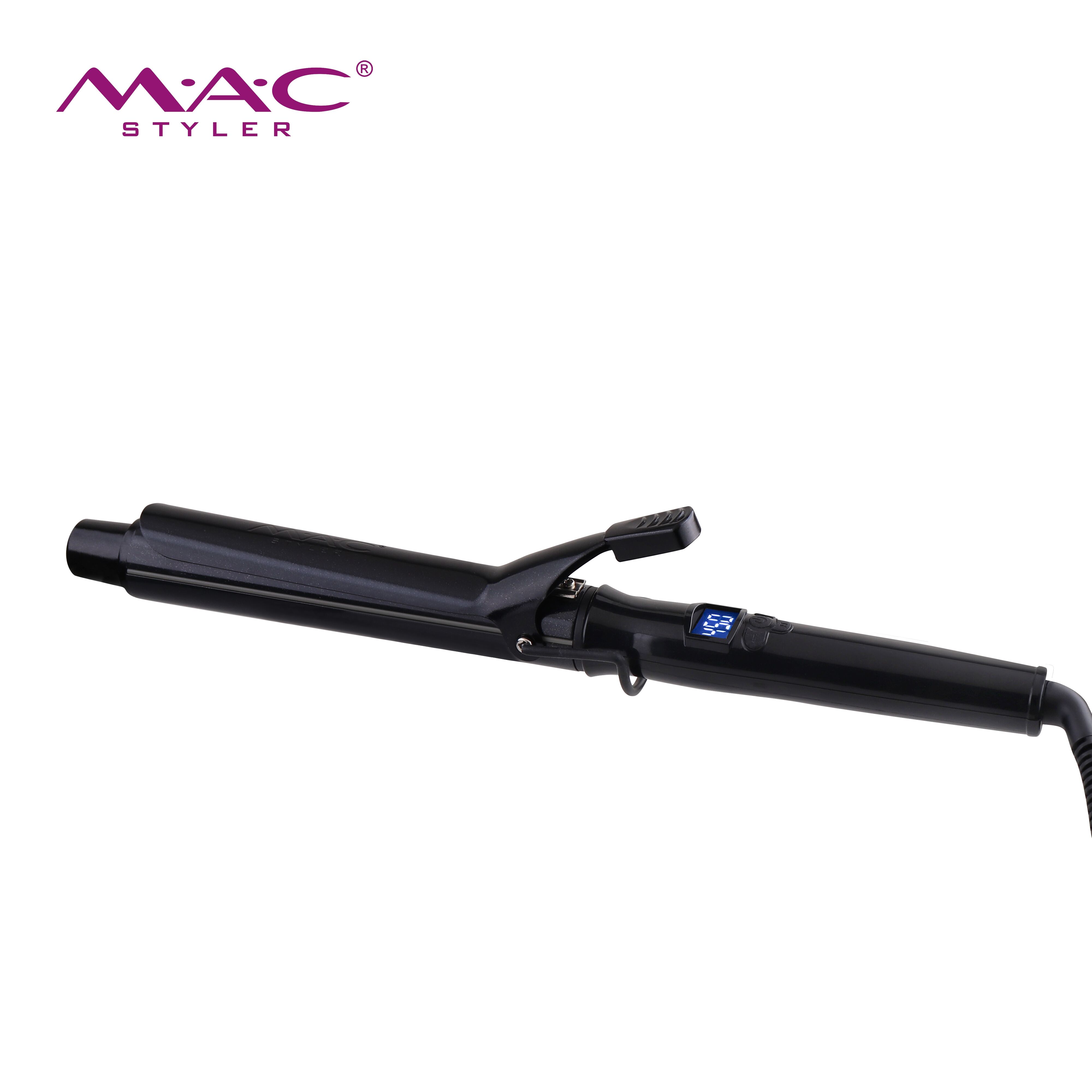 MAC Nano Ceramic Hair Curler with Adjustable Heat Control Extra Long Barrel Professional Private Label Hair Curling Iron