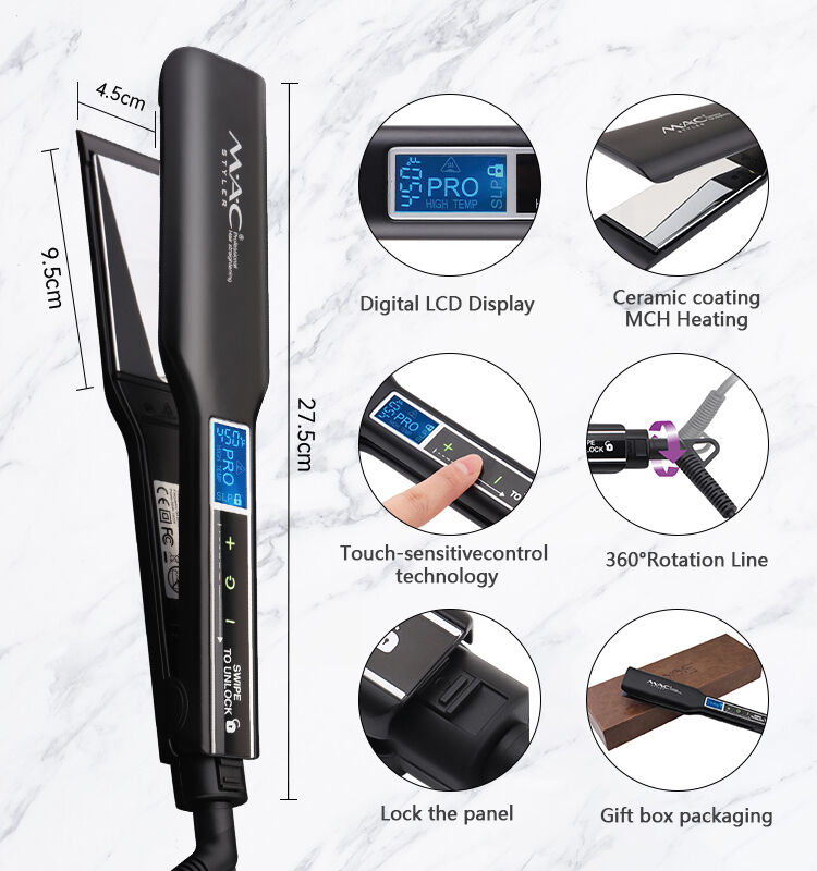 360 Degree Swivel Power Cord Hair Flat Iron