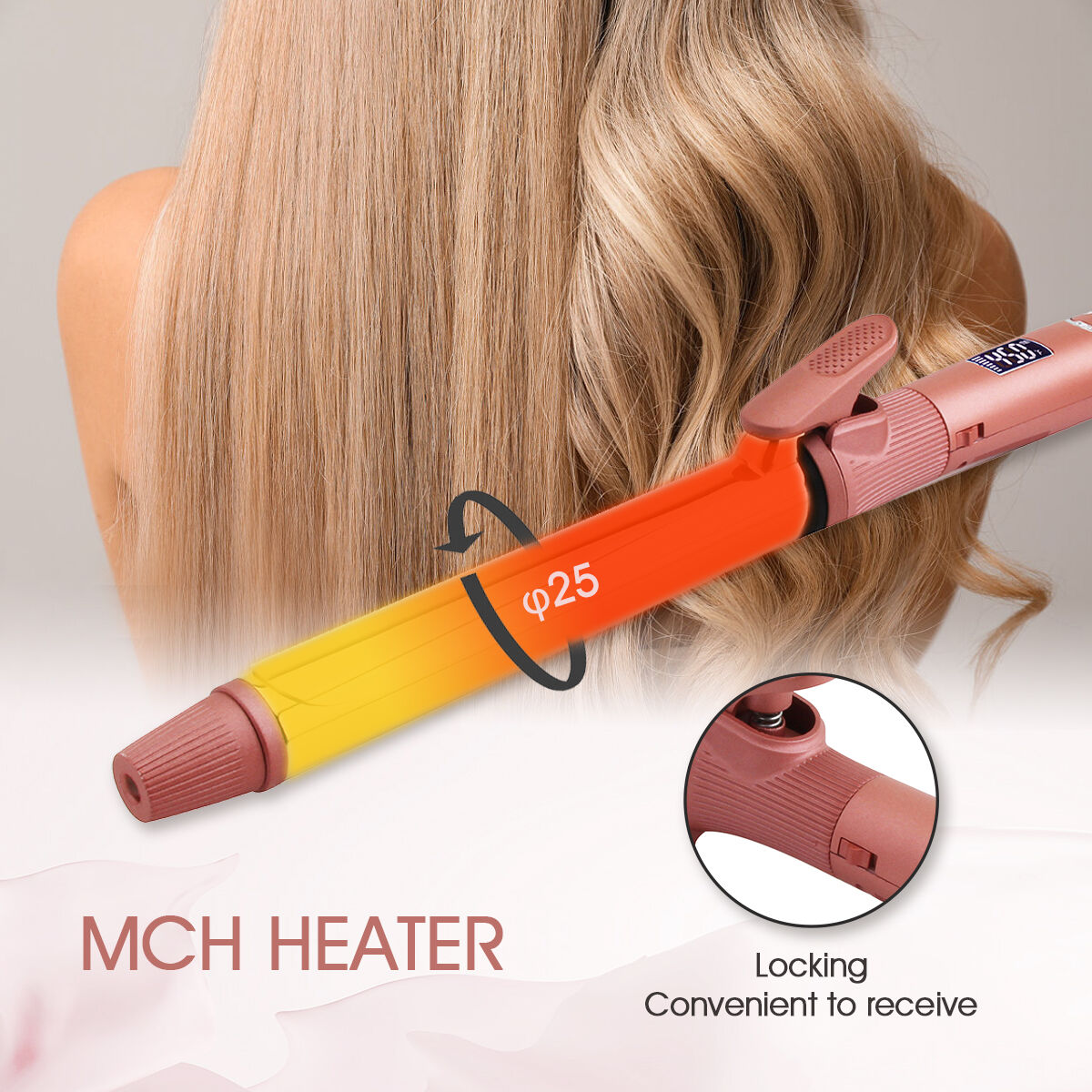 Styling Tools Ionic LCD Ceramic Hair Curler