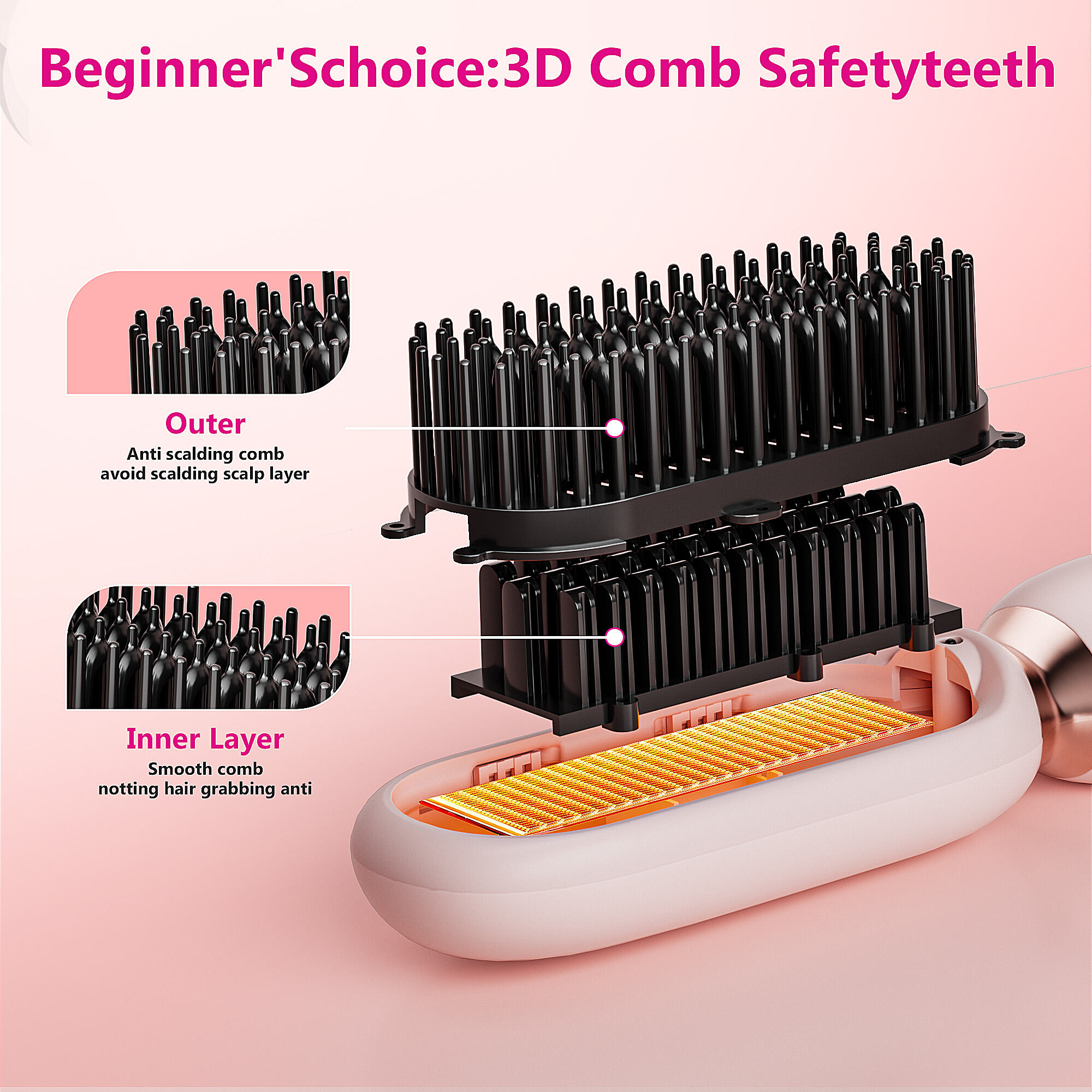 Portable Wireless Ionic Hair Straightener