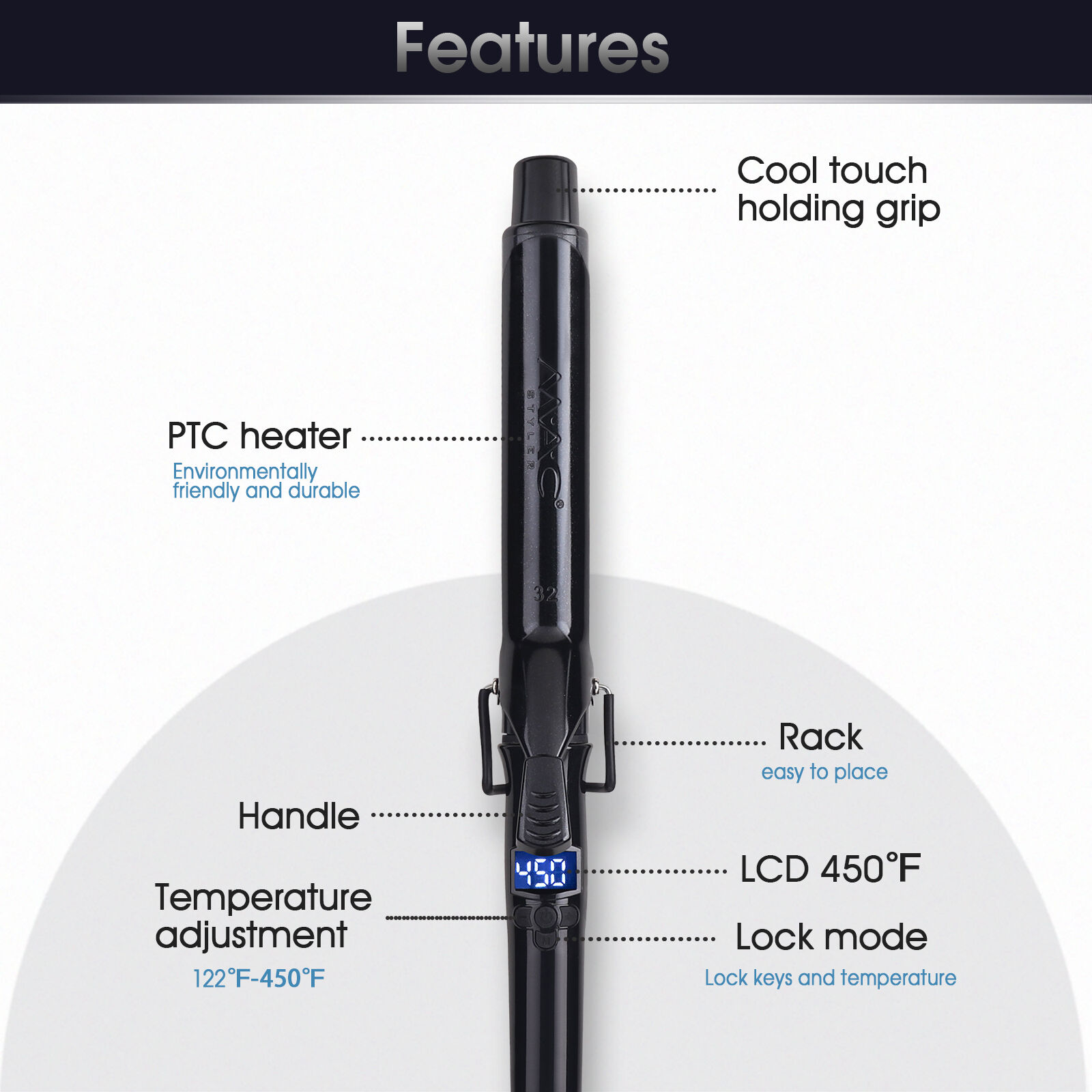 Professional Private Label Hair Curling Iron