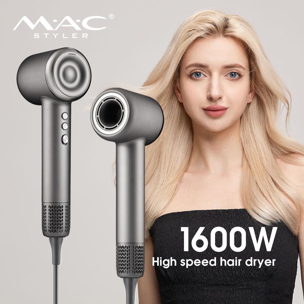 High Speed Ionic 1600W BLDC Hair Dryer 