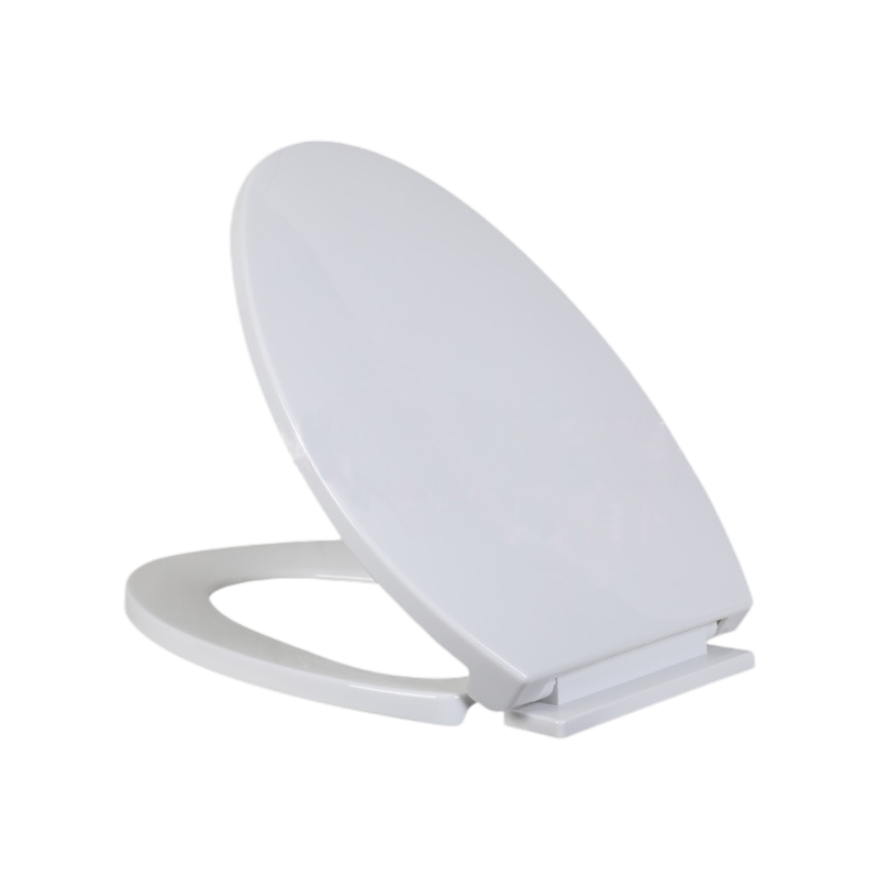 Elongated PP Seat Cover – Plastic Toilet Seat in White for Easy Cleaning and Never Loosens | BOFAN