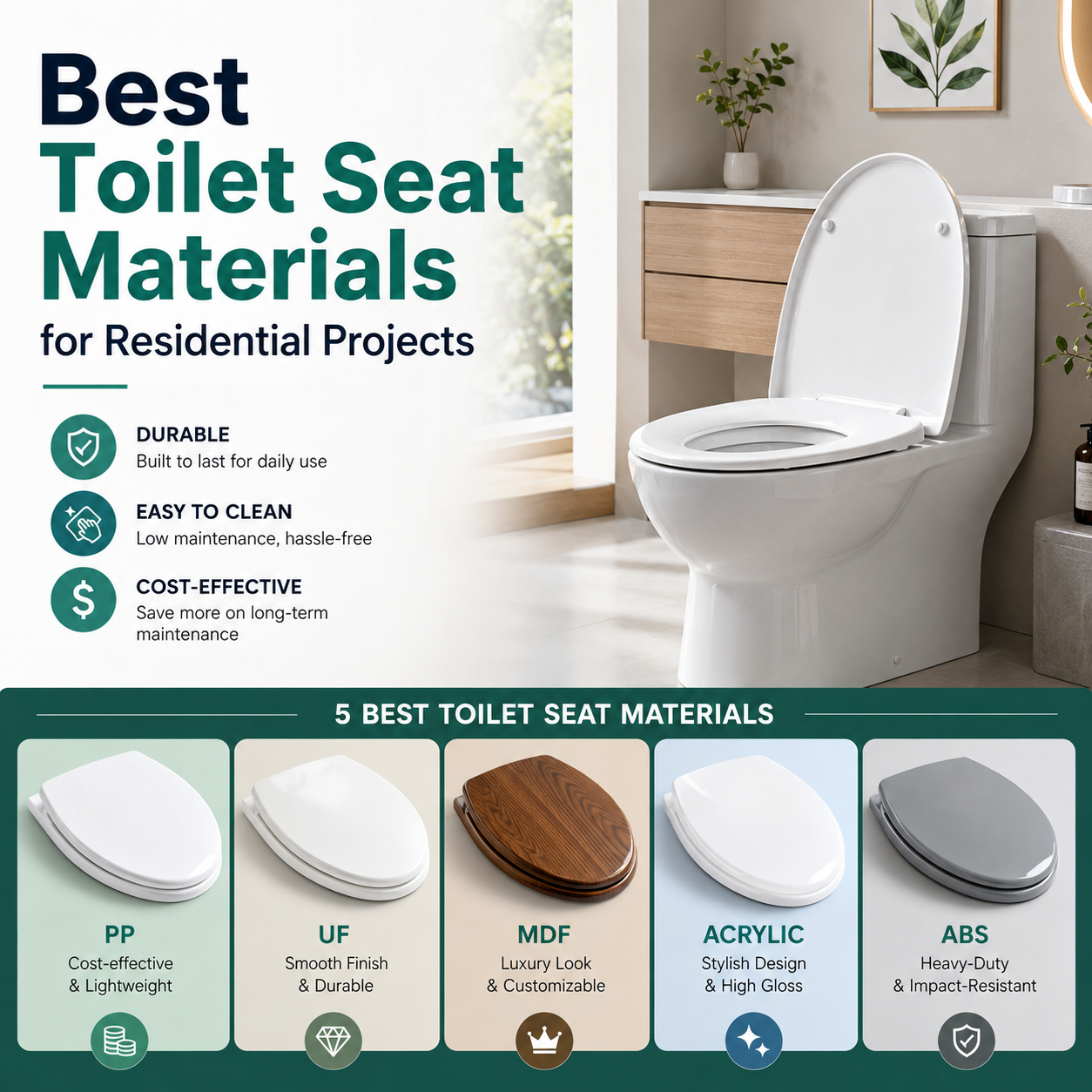 Best Toilet Seat Materials for Residential Projects