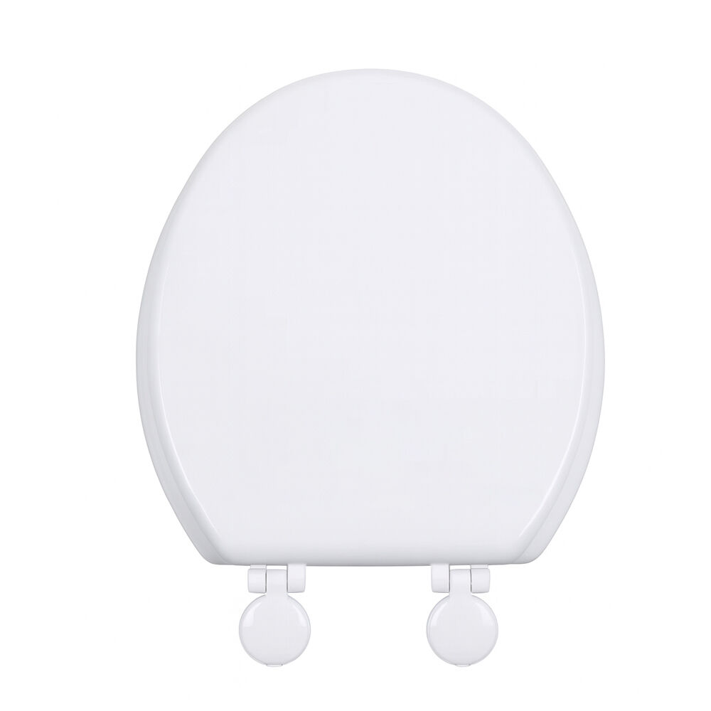 Wood Toilet Seat for Standard Round Bowls – White MDF | BOFAN
