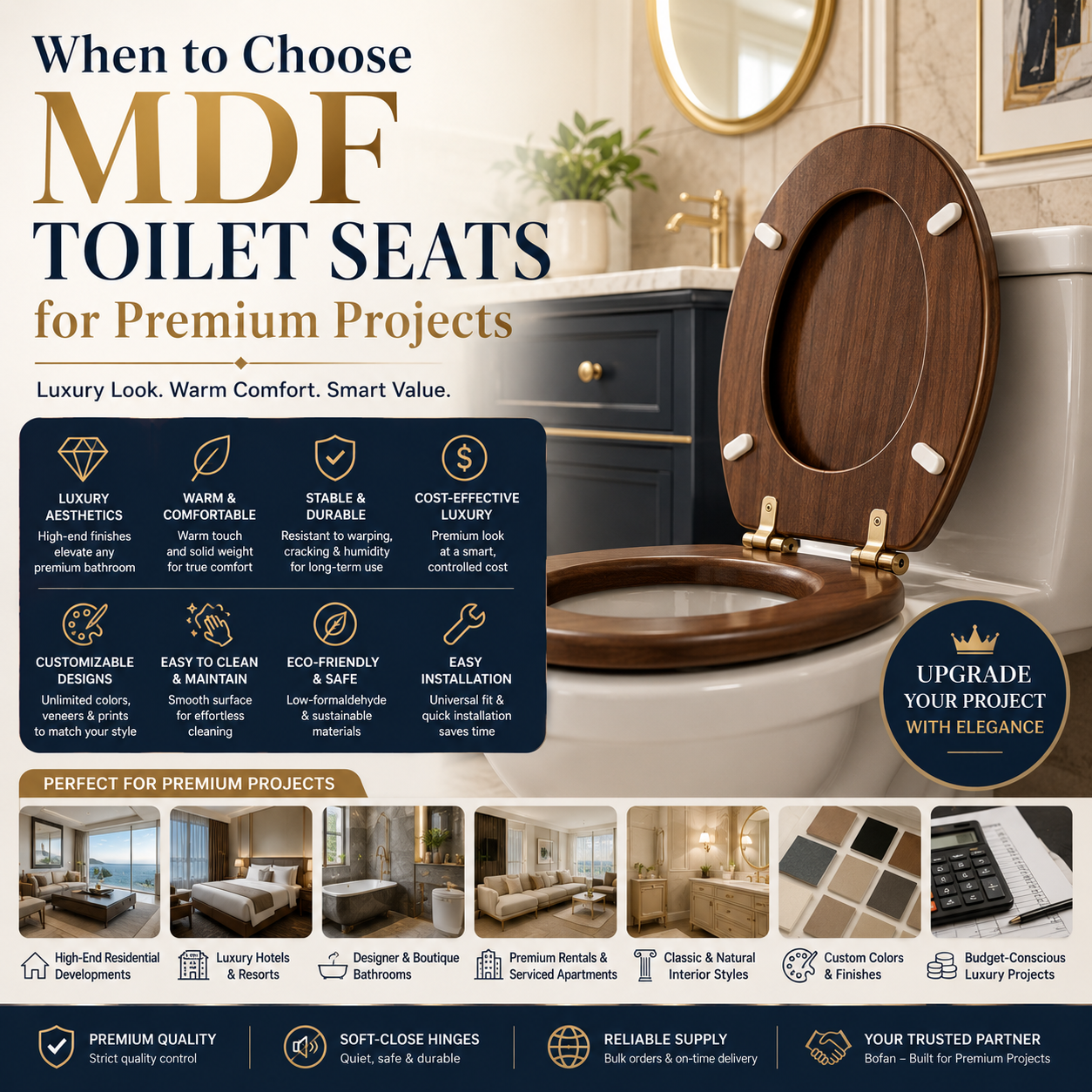 When to Choose MDF Toilet Seats for Premium Projects