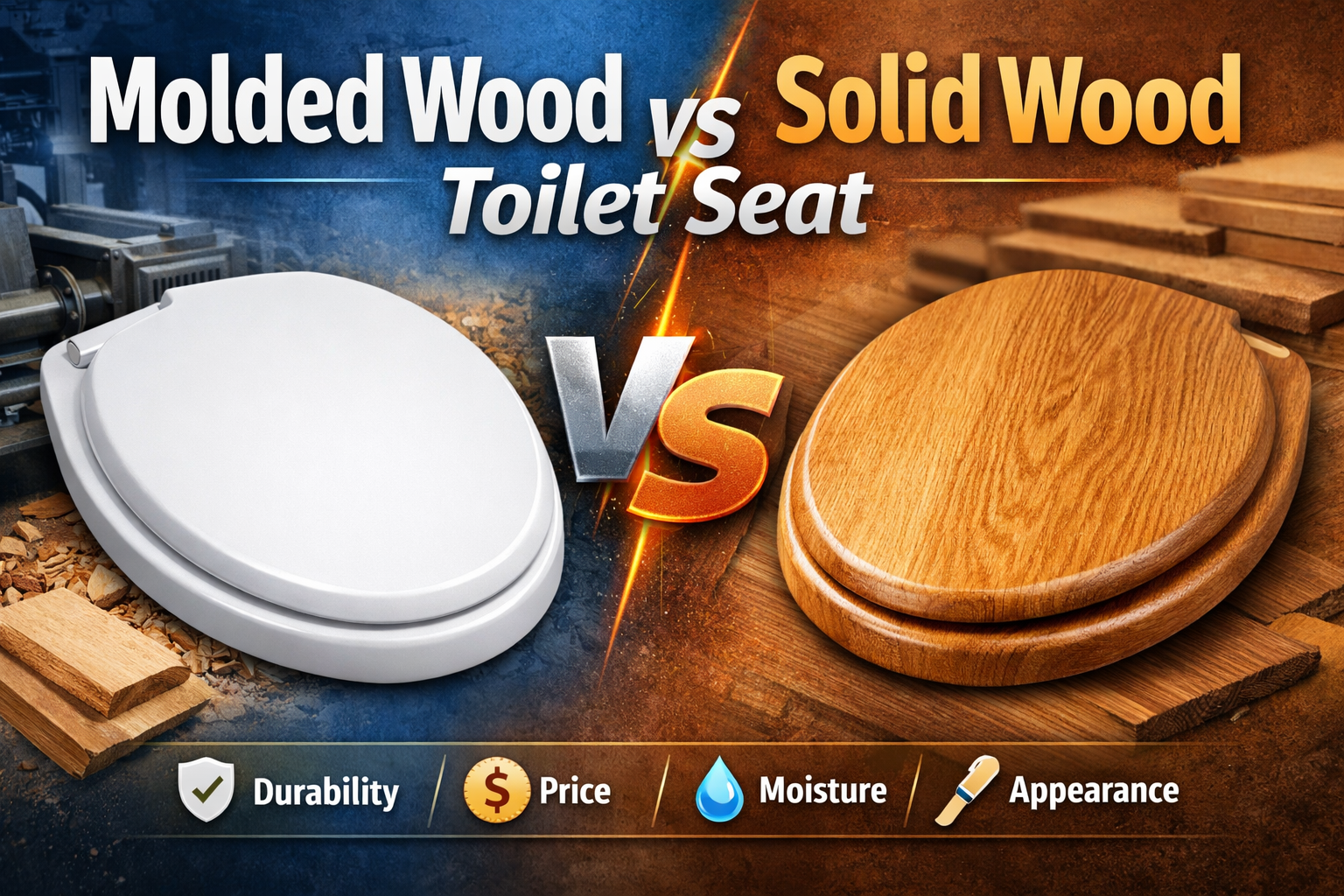 Molded Wood vs Solid Wood Toilet Seat: What’s the Difference and Which Is Better?