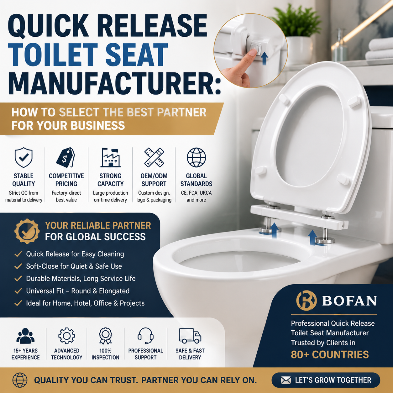 Quick Release Toilet Seat Manufacturer: How to Select the Best Partner for Your Business