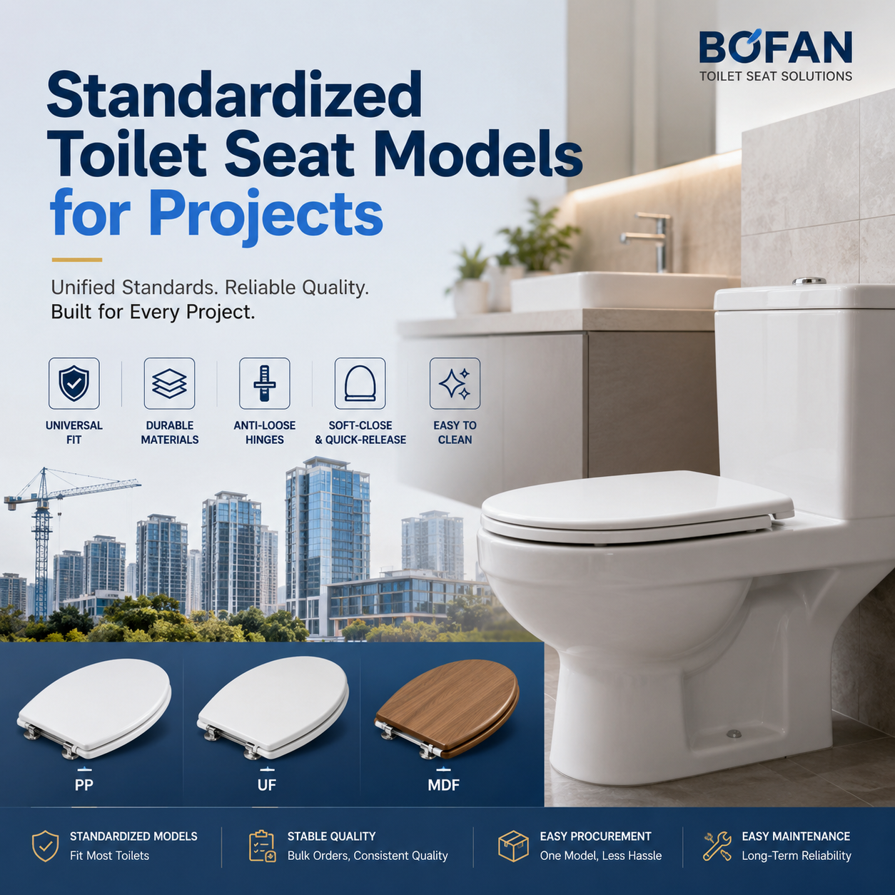 Standardized Toilet Seat Models for Projects