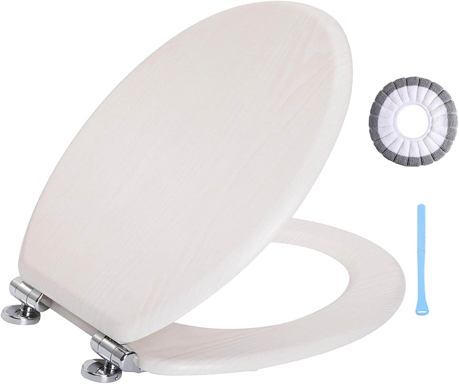 Wooden Toilet Seats with Soft Close Hinges – Elongated MDF | BOFAN