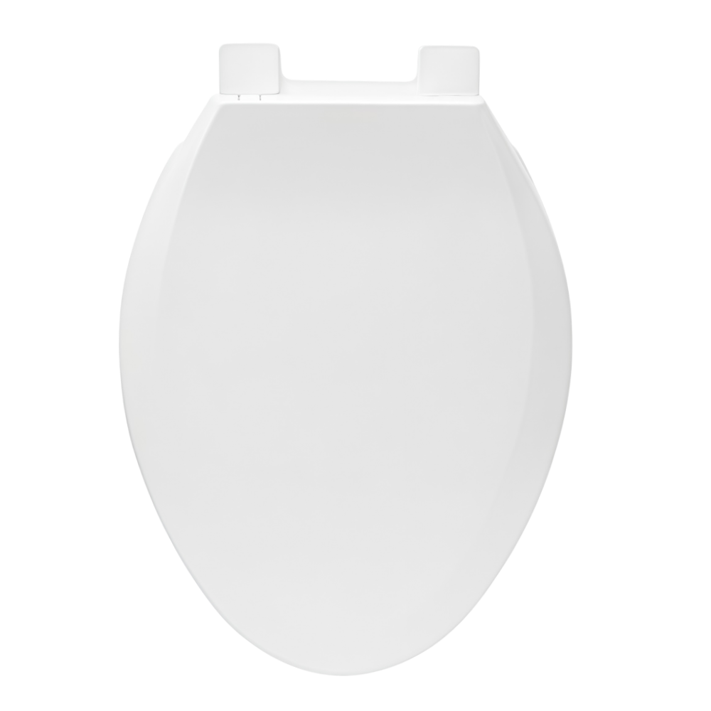 White Plastic Toilet Seat – Elongated PP Toilet Seat with Quick Release Hinges | BOFAN