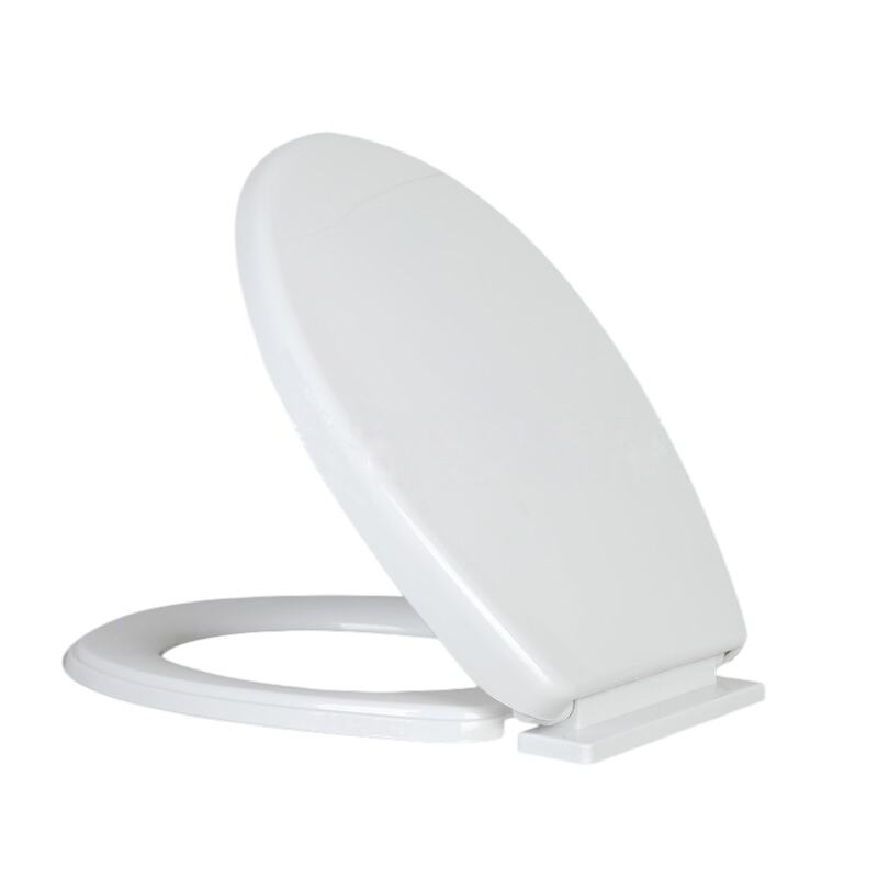 Classic Plastic Toilet Seat Cover White Round for Cleaning Slow-Close | BOFAN