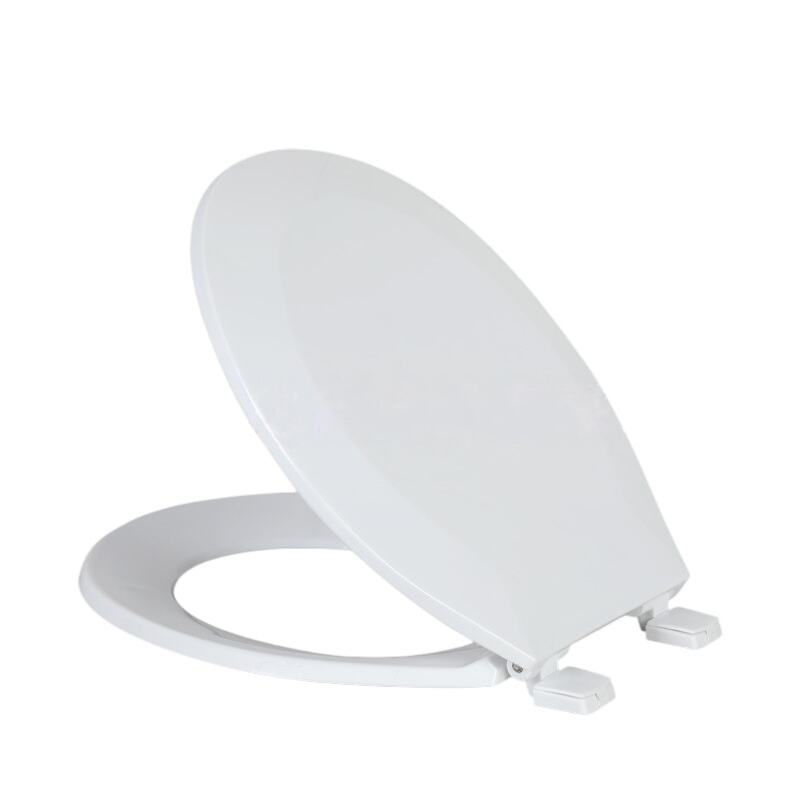 Plastic Toilet Seat Replacement White Bathroom Toilet Seat Cover Easy Install Design | BOFAN