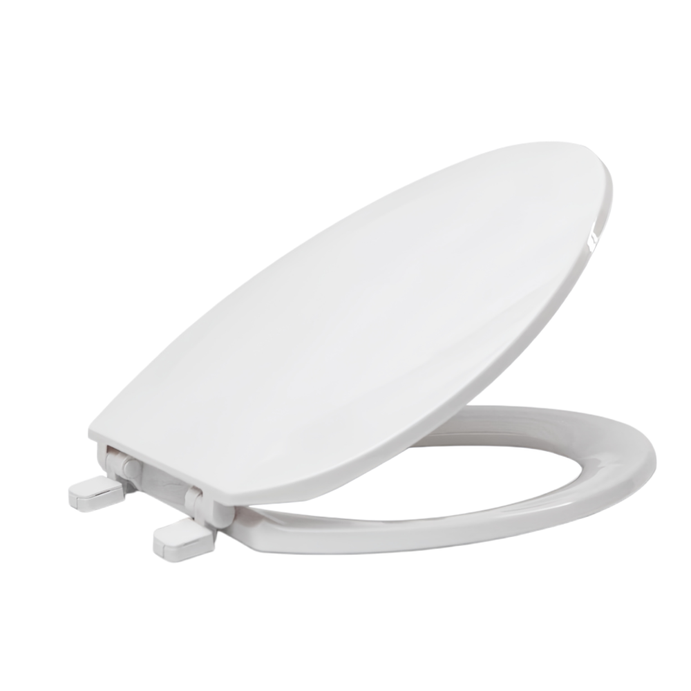 Elongated White Plastic Toilet Seat – Soft Close PP Toilet Seat for Modern Bathrooms | BOFAN