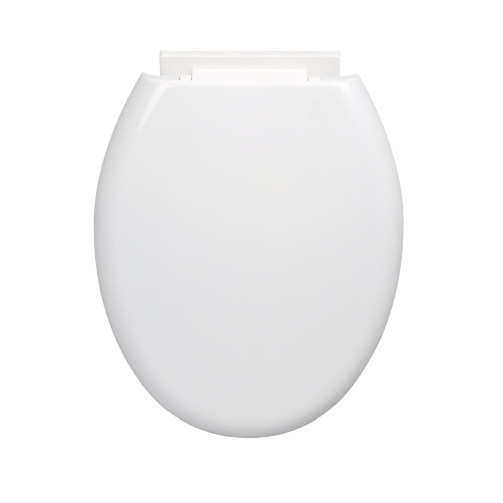 Elongated Plastic Toilet Seat – Durable White PP Easying Cleaning Toilet Seat | BOFAN