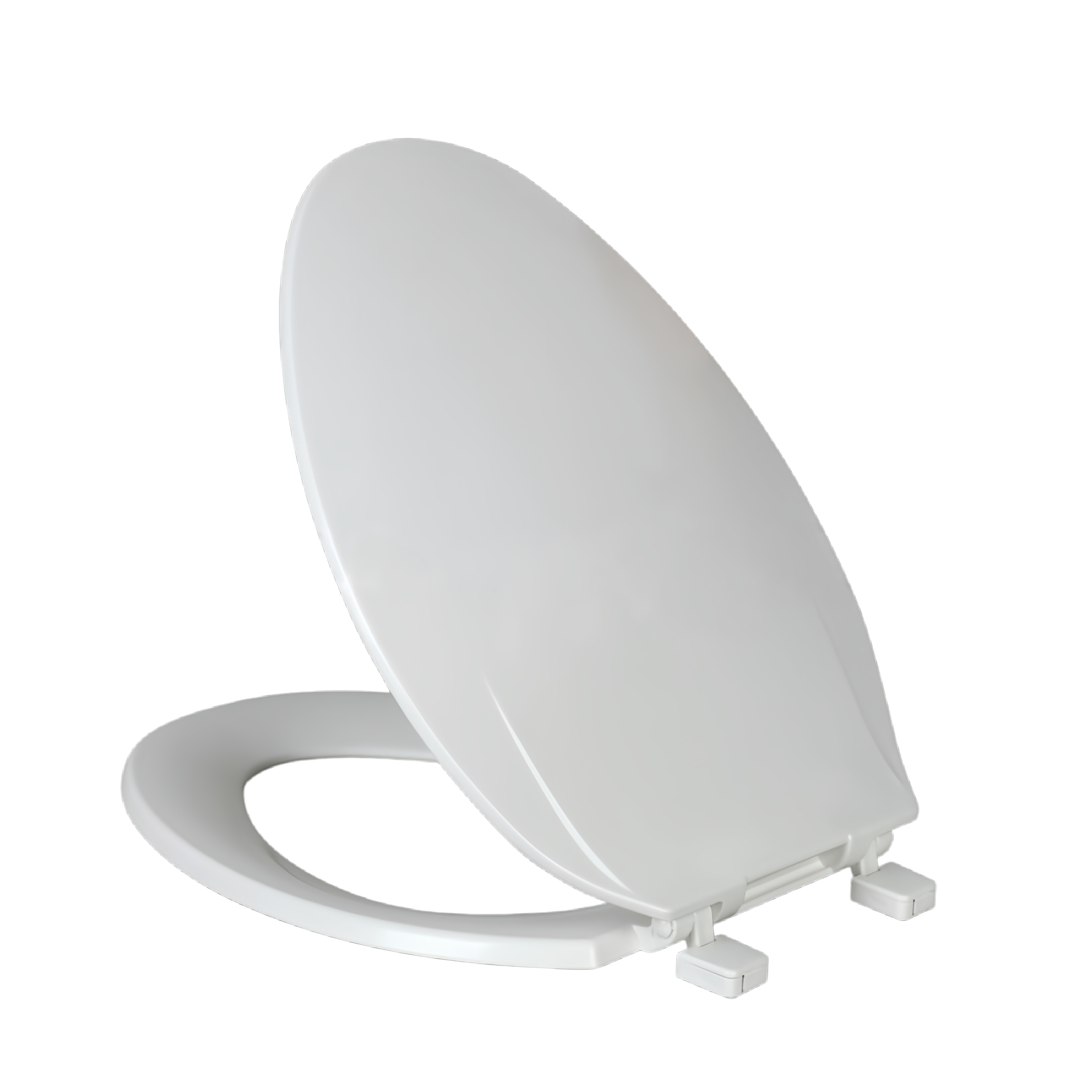 V-shaped Plastic Toilet Seat Replacement Durable Bathroom Toilet Seat Cover with Hinges