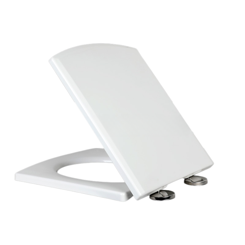 Square White Plastic Seat Cover Toilet Seat Round Closed Front Toilet Seat in Removes for Easy Cleaning| BOFAN