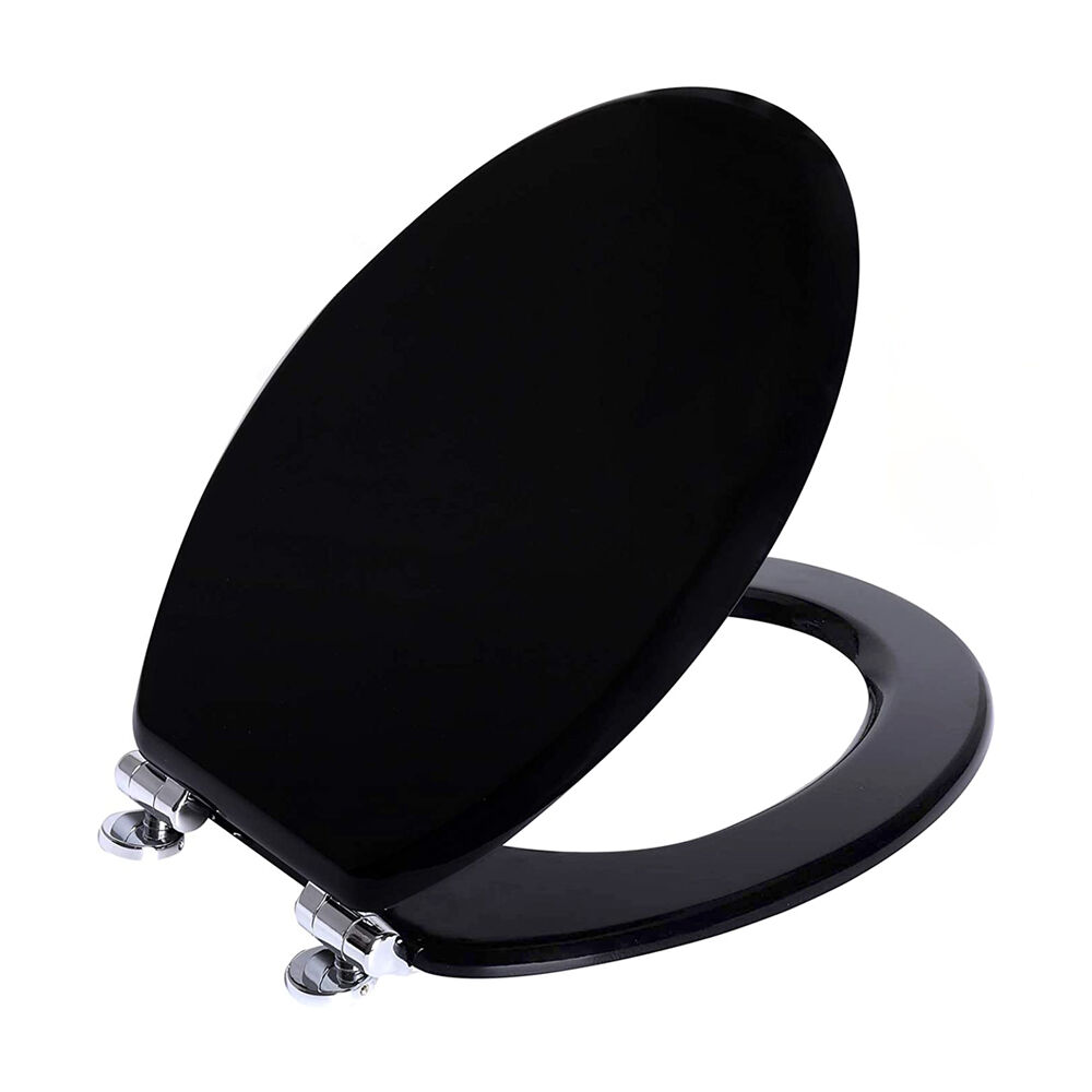 Elongated Toilet Seat Cover Western MDF Toilet Seat for Cleaning Slow-Close