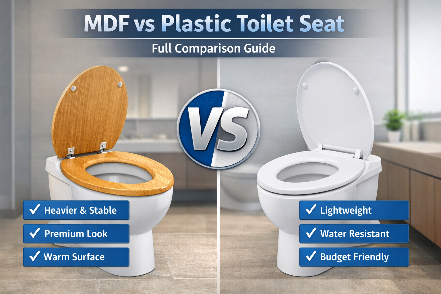 MDF vs Plastic Toilet Seat: Which Is Better? Full Comparison Guide