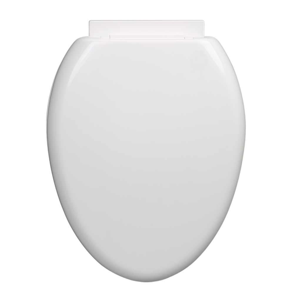 Elongated Plastic Toilet Seat White Never Loosens Soft Close| BOFAN