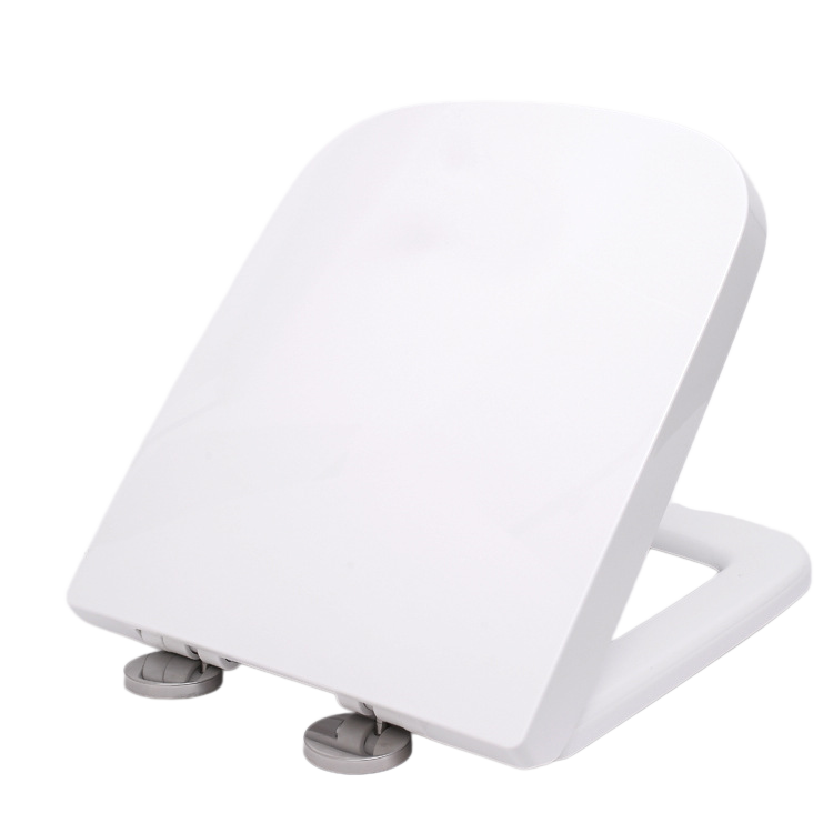 Plastic Toilet Seat with Bolts – White Square PP Toilet Seat | BOFAN