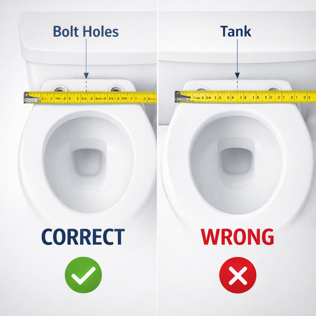 mesure a toilet seat