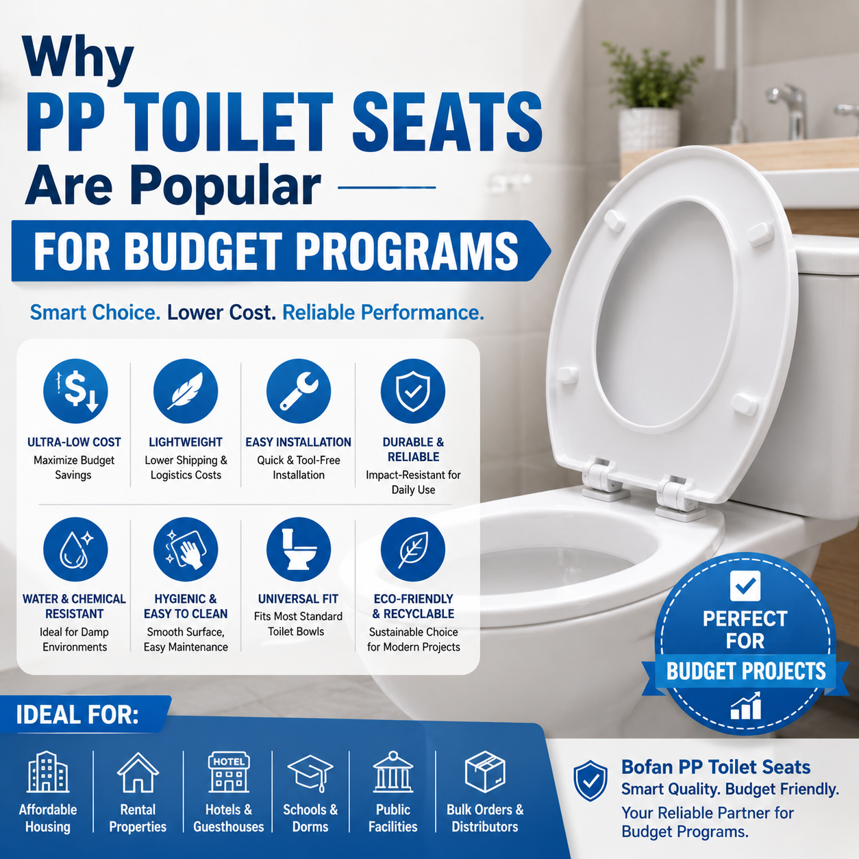 Why PP Toilet Seats Are Popular for Budget Programs