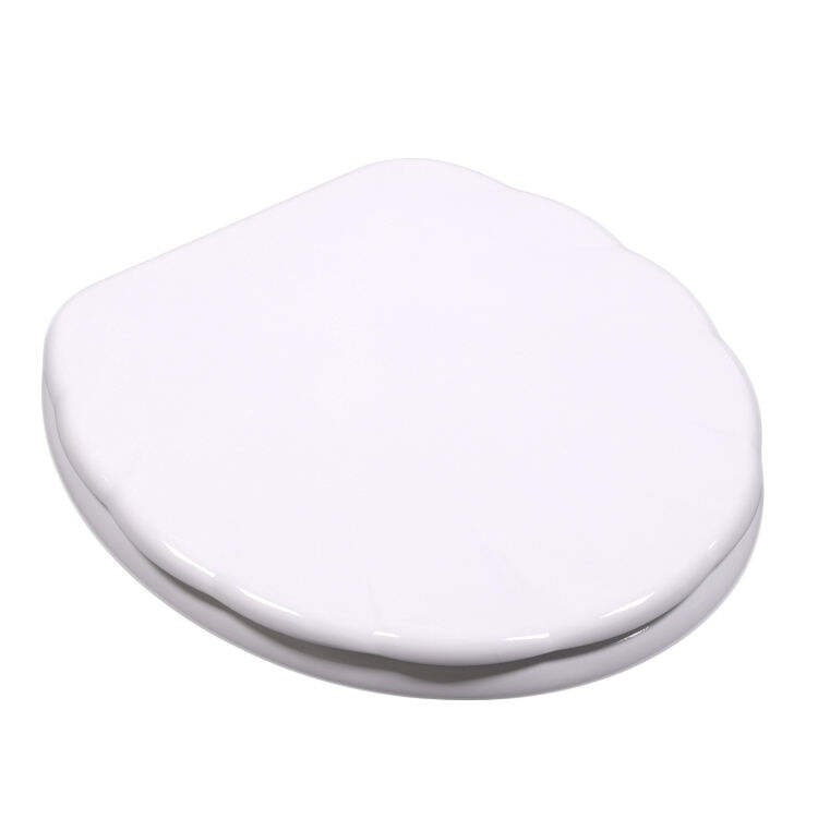 Abattant de toilette allongé en bois – Conception classique en forme de feuille en MDF | BOFAN