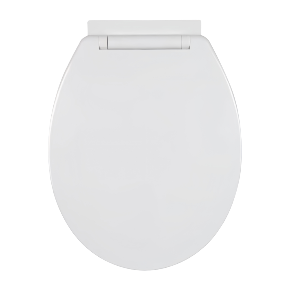 White Plastic Toilet Seat – Round Toilet Seat with Plastic Hinges | BOFAN