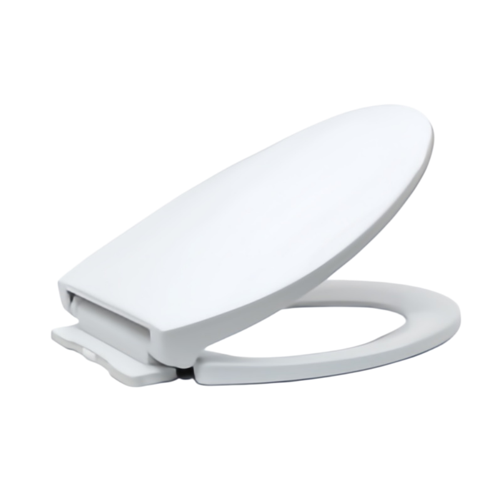 Universal White Plastic Toilet Seat – Durable PP Toilet Seat with Slow Close Hinges | BOFAN
