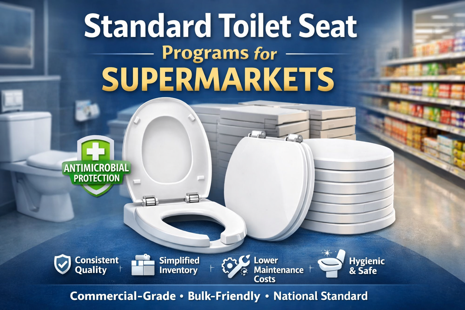 Стандартные программы унитазных сидений для супермаркетов
