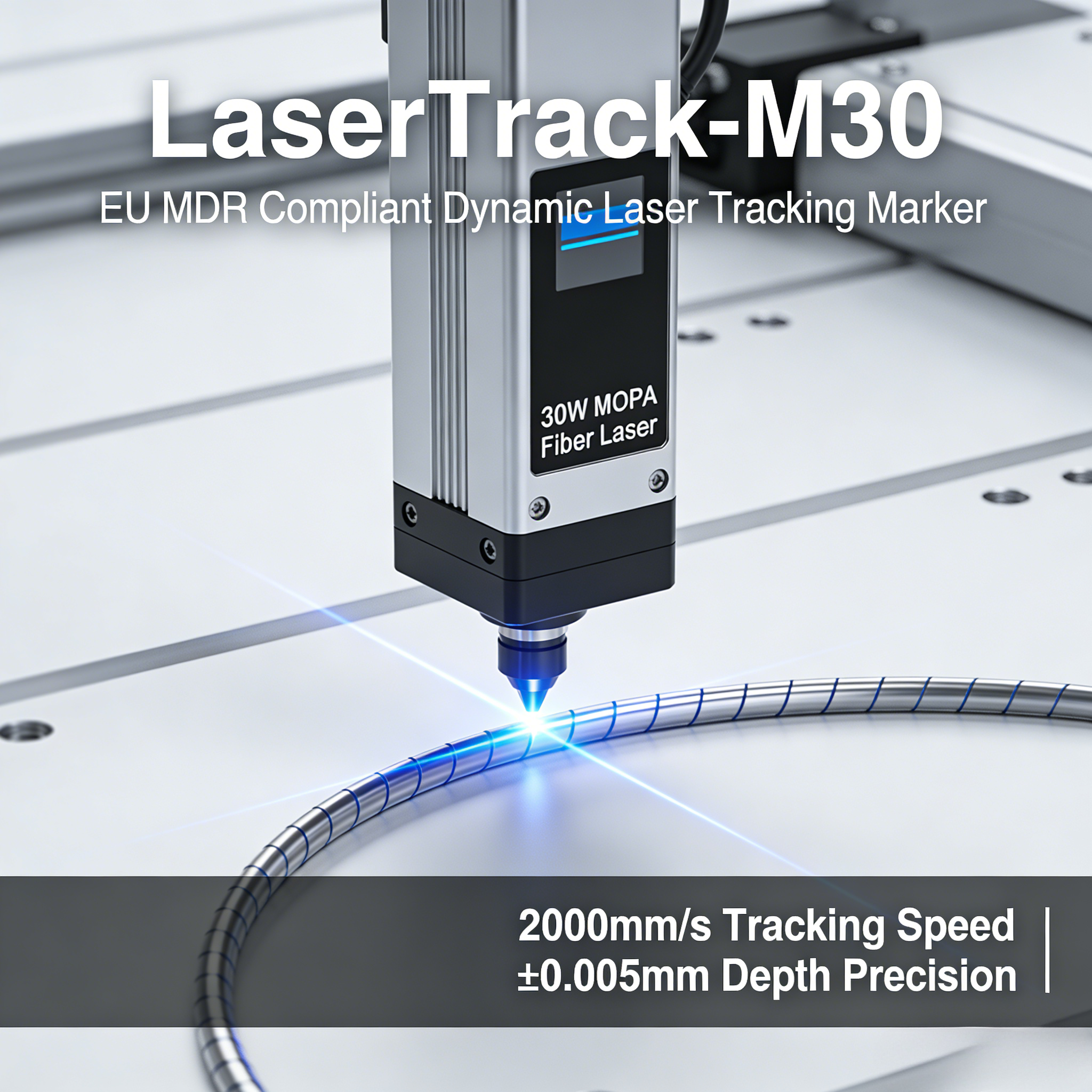 EU MDR Compliant Dynamic Laser Tracking Marker for Curved Medical Devices - LaserTrack-M30
