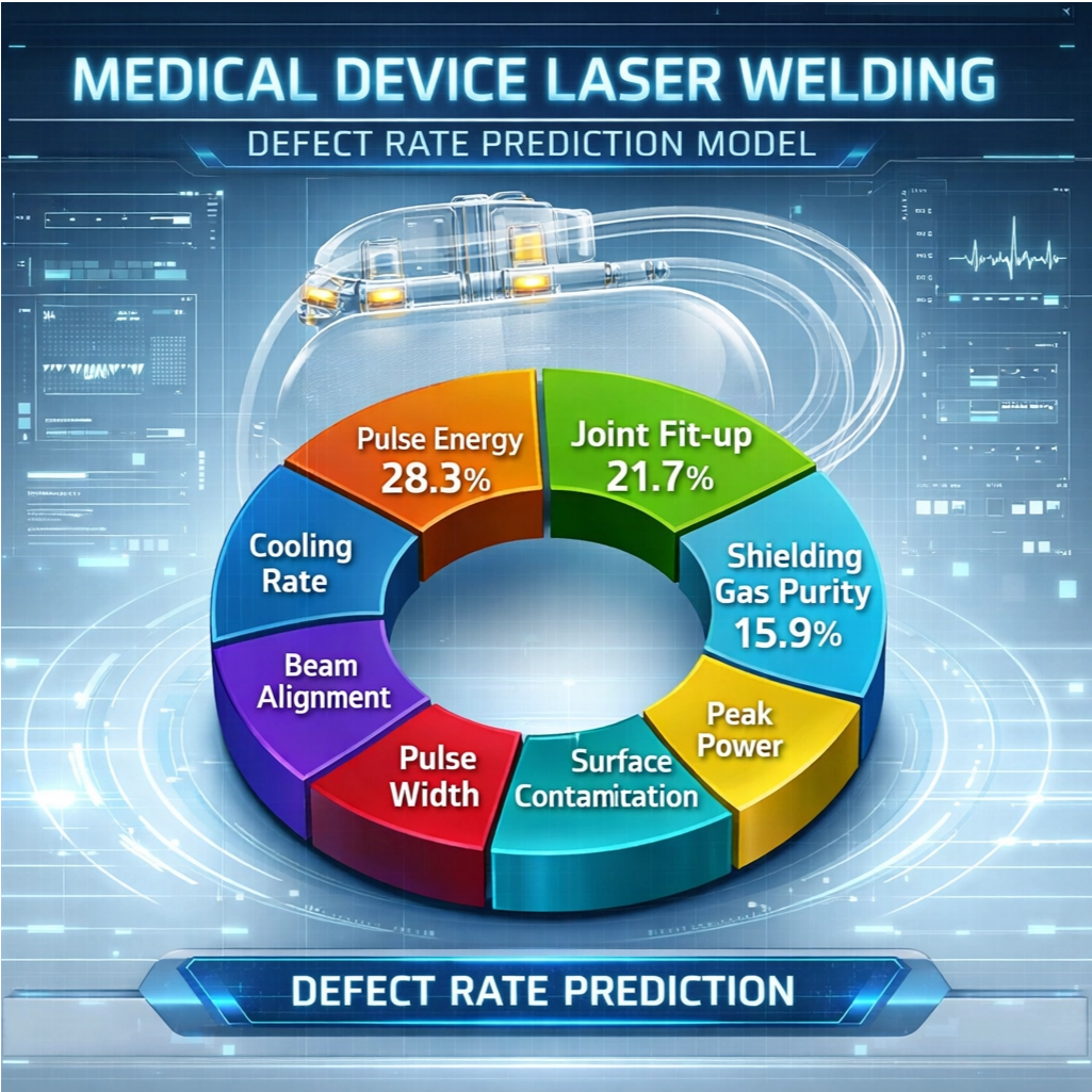 Medical Device Laser Welding Defect Rate Prediction Model: 8 Key Factor Weights