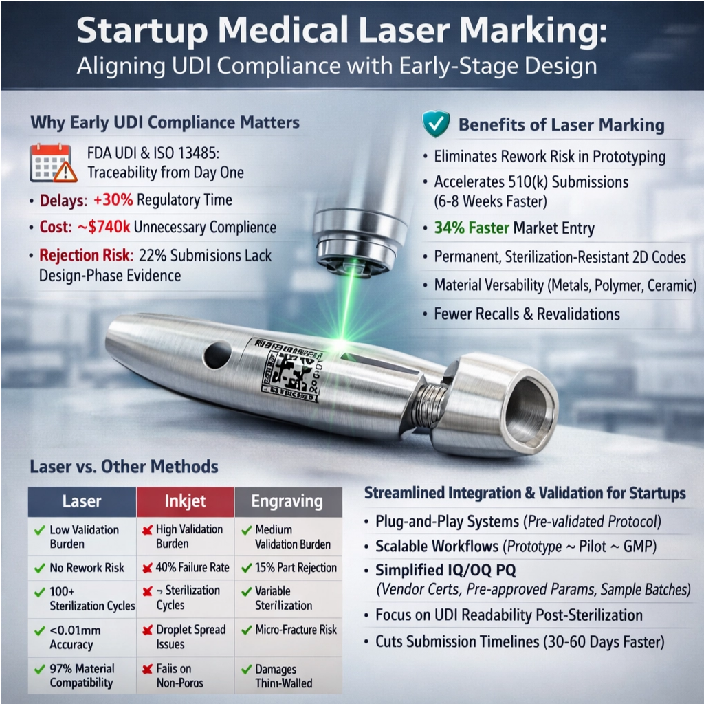 Notizie sulle startup nel settore dei dispositivi medici: le aziende in fase iniziale scelgono fin da subito la marcatura laser