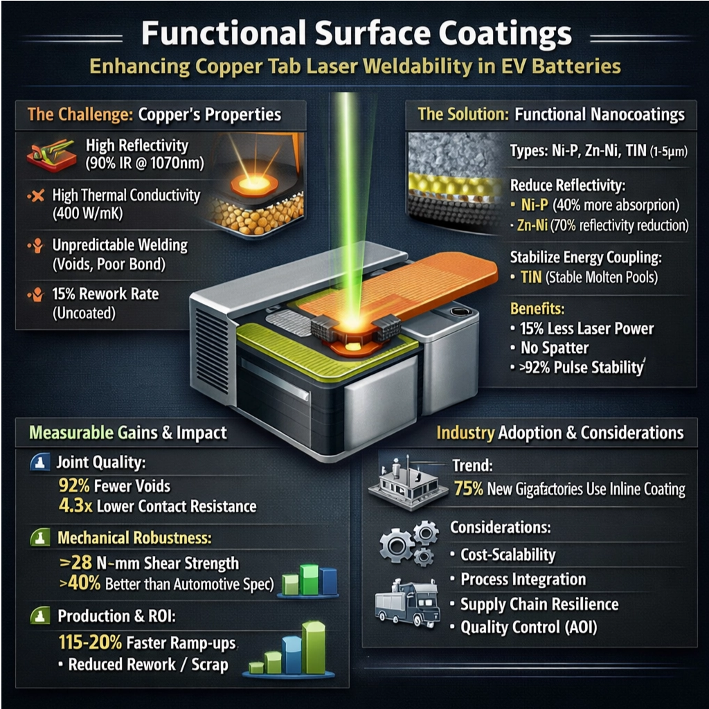 Forschungs-Highlights: Neue Beschichtungen verbessern die Laserschweißbarkeit von Batterie-Kupfer-Anschlüssen