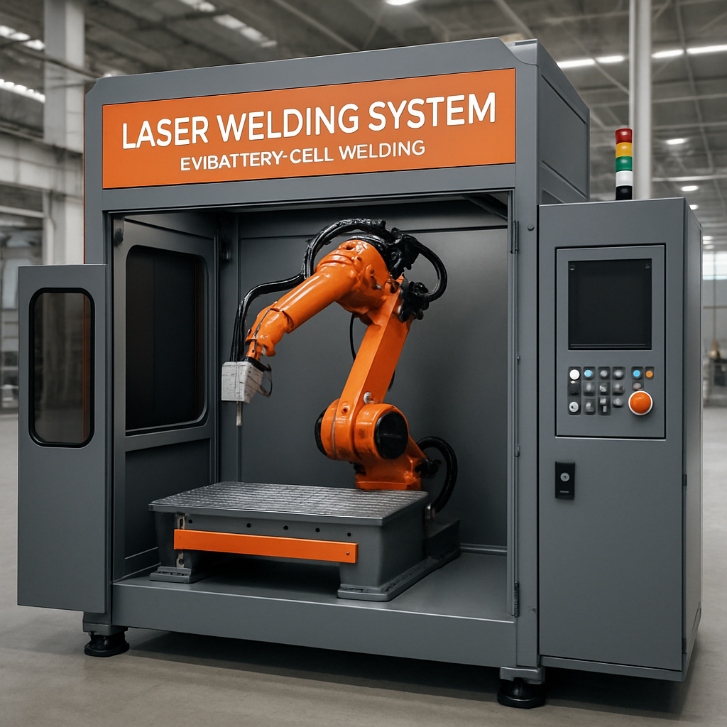 High-Throughput 1000W Laser Welding Cell for 21700 EV Batteries - PowerWeld-Cell