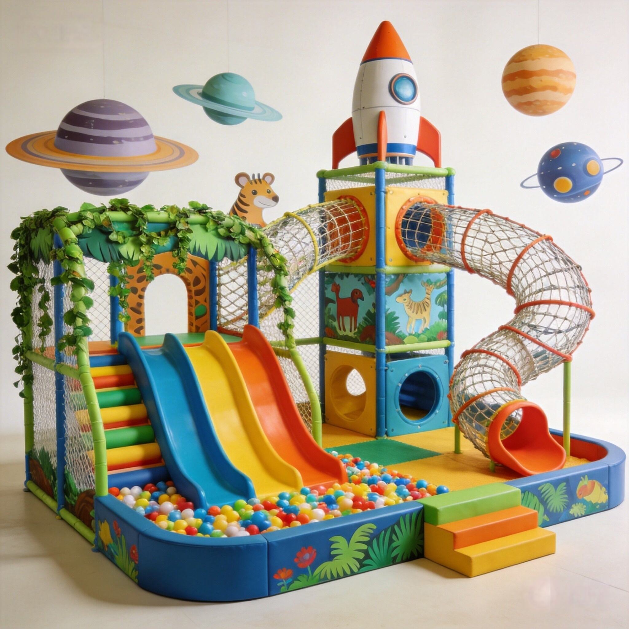 Modular Indoor Playground System Enterprise-Grade Custom Solution for High-Traffic Venues