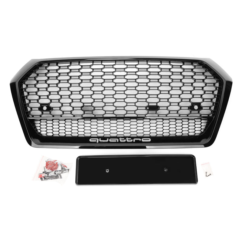 RSQ5 Front Grill For Audi Q5 SQ5 2018+ Front Bumper Grille  Black Frame with Quattro Hood Grille manufacture