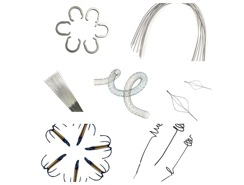 Medical Components: Guide wire, Stent,Dental, Minimally invasive interventions, etc.