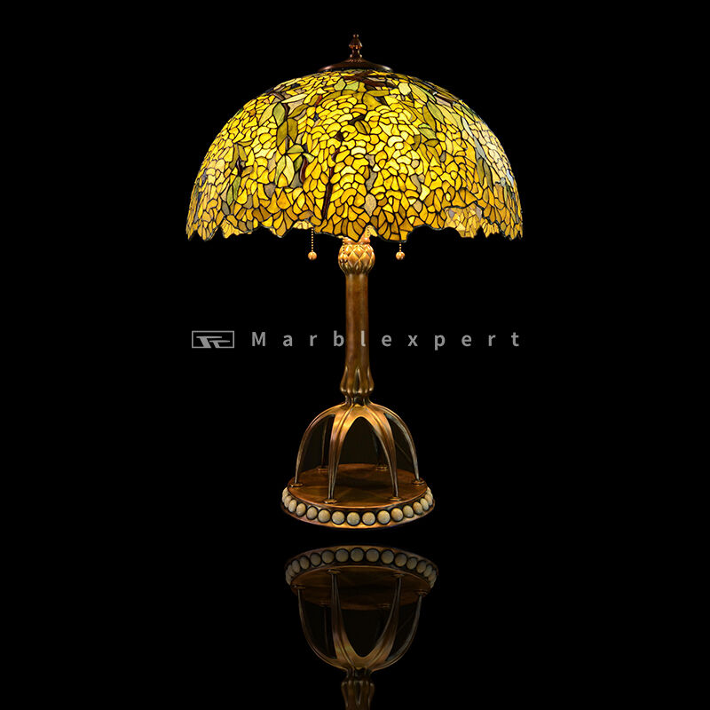 Tiffany table lamp /  high quality nature gemstone tiffany table lamp / semiprecious stone tiffany table lamp  / bed room classic LED lamps/ Baroque Style Modern Wedding & Living Room Lamp /Classic Luxury Lamp-4