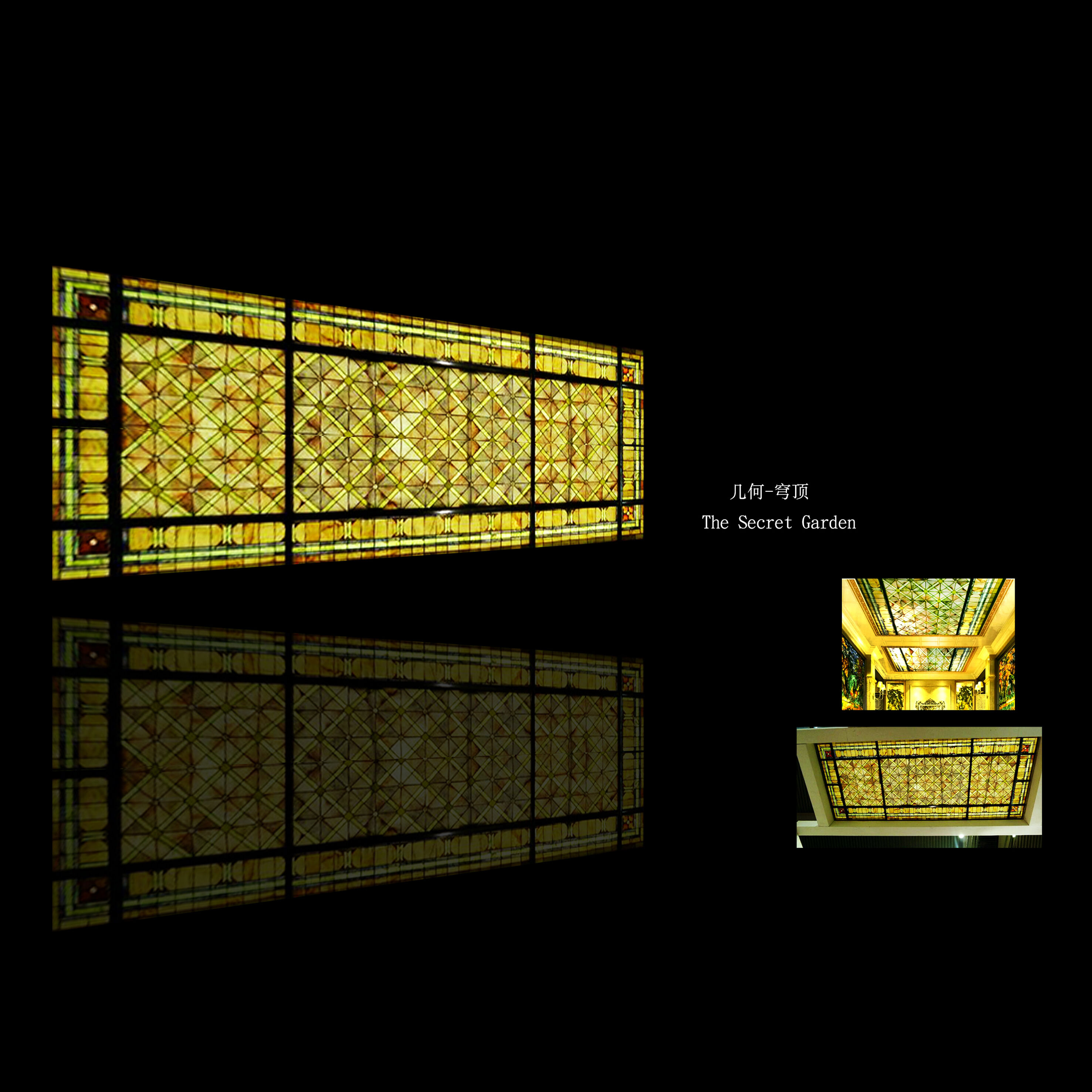 Villa/Hotel/Church Tiffany style narture gemstone Skyline Dome-3