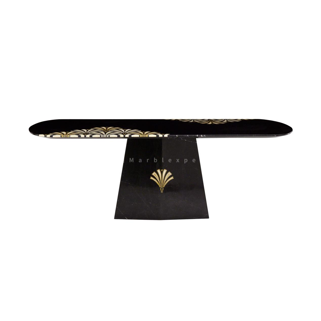 Dinning Room Furniture Marble Inlay Dining Table