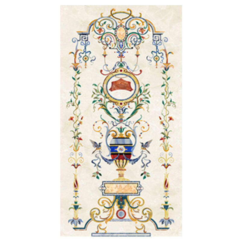 Marble Inlay Wall Panel Tropical Jungle Design