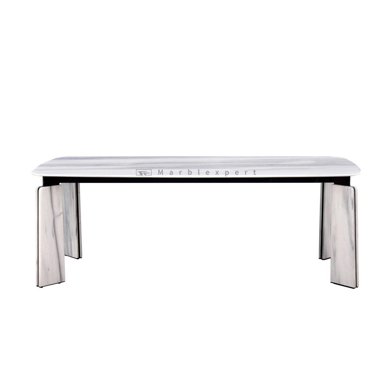 Dinning Room Stainless steel Marble Furniture Dining Table