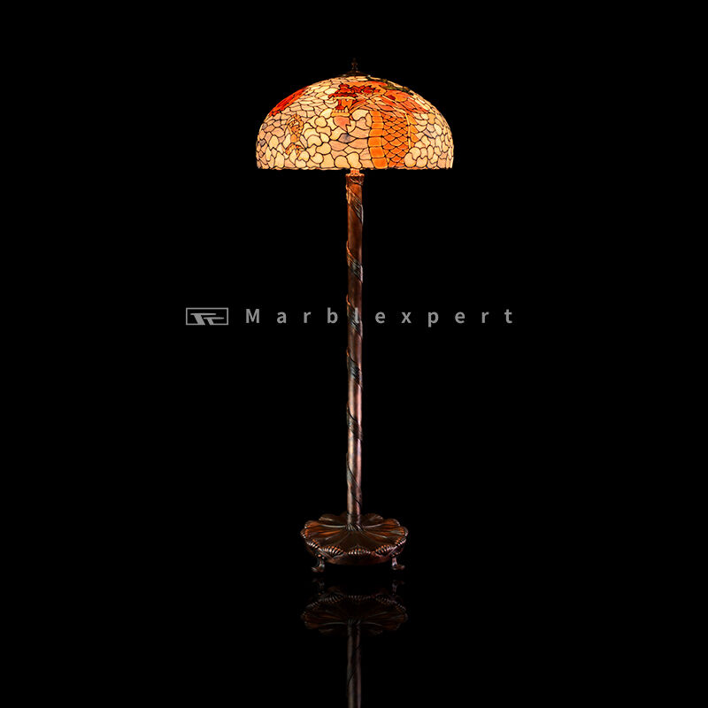 Tiffany floor lamp/ high quality nature gemstone tiffany floor lamp/ semiprecious stone tiffany floor lamp /Baroque Style Modern Wedding & Living Room Lamp /Classic Luxury Lamp -2
