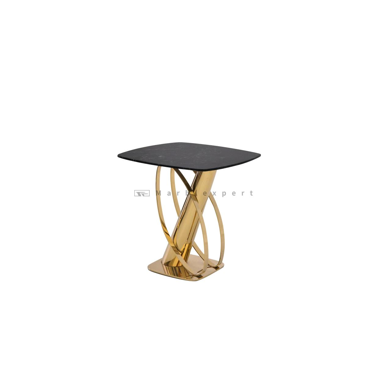 Living Room Stainless steel Marble Furniture End Table2
