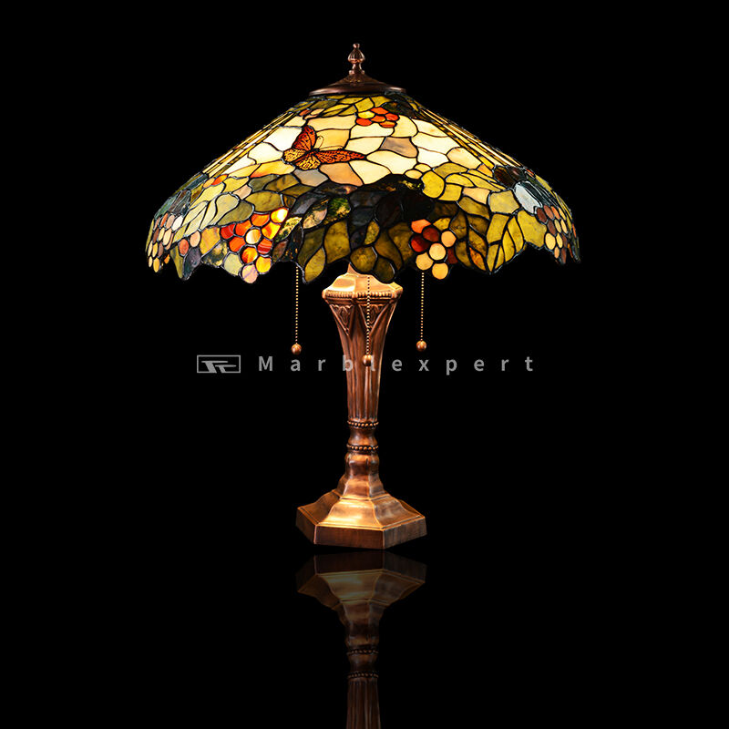 Tiffany table lamp /  high quality nature gemstone tiffany table lamp / semiprecious stone tiffany table lamp  / bed room classic LED lamps/ Baroque Style Modern Wedding & Living Room Lamp /Classic Luxury Lamp-3