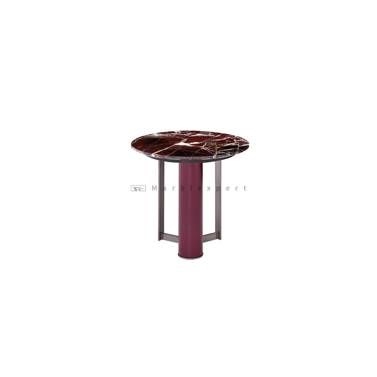 Marble Top Side Table with Stainless Steel Frame